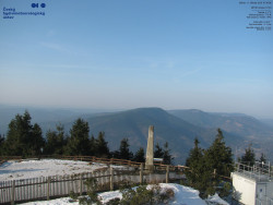 Pohled na jihozápad, Smrk