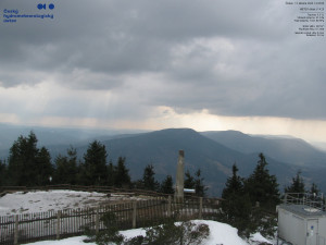 Lysá hora - Pohled na jihozápad, Smrk - 12.3.2026 v 14:30 Lysá hora - Pohled na jihozápad, Smrk - 12.3.2026 v 14:30