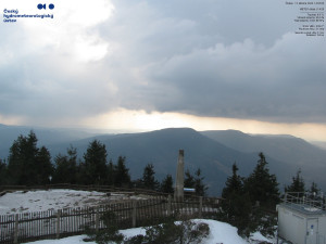 Lysá hora - Pohled na jihozápad, Smrk - 12.3.2026 v 15:00 Lysá hora - Pohled na jihozápad, Smrk - 12.3.2026 v 15:00