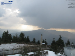 Lysá hora - Pohled na jihozápad, Smrk - 12.3.2026 v 15:15 Lysá hora - Pohled na jihozápad, Smrk - 12.3.2026 v 15:15