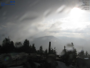 Lysá hora - Pohled na jihozápad, Smrk - 12.3.2026 v 16:15 Lysá hora - Pohled na jihozápad, Smrk - 12.3.2026 v 16:15