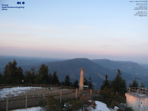 Lysá hora - Pohled na jihozápad, Smrk - 22.3.2026 v 06:00 Lysá hora - Pohled na jihozápad, Smrk - 22.3.2026 v 06:00