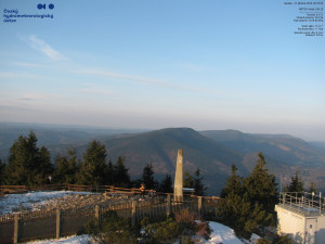 Lysá hora - Pohled na jihozápad, Smrk - 22.3.2026 v 06:30 Lysá hora - Pohled na jihozápad, Smrk - 22.3.2026 v 06:30