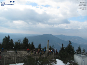 Lysá hora - Pohled na jihozápad, Smrk - 22.3.2026 v 11:15 Lysá hora - Pohled na jihozápad, Smrk - 22.3.2026 v 11:15