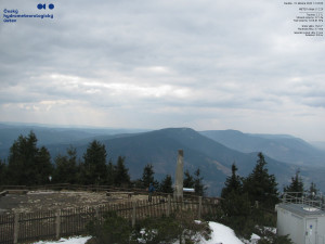 Lysá hora - Pohled na jihozápad, Smrk - 22.3.2026 v 12:30 Lysá hora - Pohled na jihozápad, Smrk - 22.3.2026 v 12:30