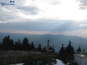 Lysá hora - Pohled na jihozápad, Smrk - 22.3.2026 v 16:30 Lysá hora - Pohled na jihozápad, Smrk - 22.3.2026 v 16:30