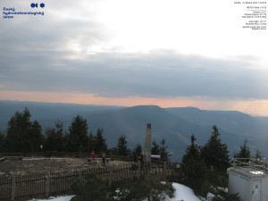 Lysá hora - Pohled na jihozápad, Smrk - 22.3.2026 v 17:00 Lysá hora - Pohled na jihozápad, Smrk - 22.3.2026 v 17:00