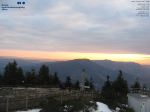 Lysá hora - Pohled na jihozápad, Smrk - 22.3.2026 v 17:45 Lysá hora - Pohled na jihozápad, Smrk - 22.3.2026 v 17:45