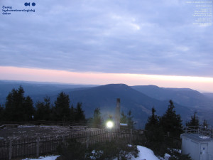 Lysá hora - Pohled na jihozápad, Smrk - 22.3.2026 v 18:15 Lysá hora - Pohled na jihozápad, Smrk - 22.3.2026 v 18:15