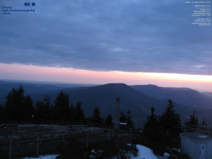 Lysá hora - Pohled na jihozápad, Smrk - 22.3.2026 v 18:30 Lysá hora - Pohled na jihozápad, Smrk - 22.3.2026 v 18:30