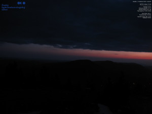 Lysá hora - Pohled na jihozápad, Smrk - 22.3.2026 v 18:45 Lysá hora - Pohled na jihozápad, Smrk - 22.3.2026 v 18:45