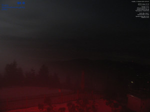 Lysá hora - Pohled na jihozápad, Smrk - 5.4.2026 v 02:30 Lysá hora - Pohled na jihozápad, Smrk - 5.4.2026 v 02:30