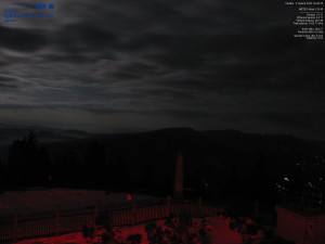 Lysá hora - Pohled na jihozápad, Smrk - 5.4.2026 v 03:45 Lysá hora - Pohled na jihozápad, Smrk - 5.4.2026 v 03:45