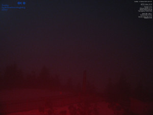 Lysá hora - Pohled na jihozápad, Smrk - 5.4.2026 v 04:15 Lysá hora - Pohled na jihozápad, Smrk - 5.4.2026 v 04:15