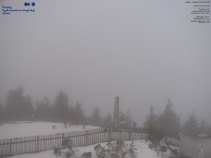 Lysá hora - Pohled na jihozápad, Smrk - 5.4.2026 v 06:30 Lysá hora - Pohled na jihozápad, Smrk - 5.4.2026 v 06:30