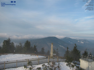 Lysá hora - Pohled na jihozápad, Smrk - 5.4.2026 v 07:15 Lysá hora - Pohled na jihozápad, Smrk - 5.4.2026 v 07:15