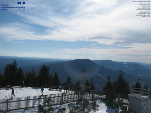 Lysá hora - Pohled na jihozápad, Smrk - 5.4.2026 v 15:45 Lysá hora - Pohled na jihozápad, Smrk - 5.4.2026 v 15:45