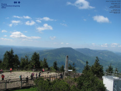 Pohled na jihozápad, Smrk