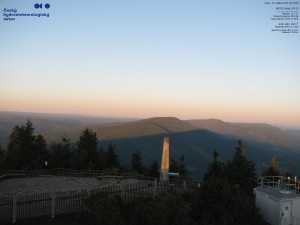 Lysá hora - Pohled na jihozápad, Smrk - 26.5.2026 v 05:15 Lysá hora - Pohled na jihozápad, Smrk - 26.5.2026 v 05:15