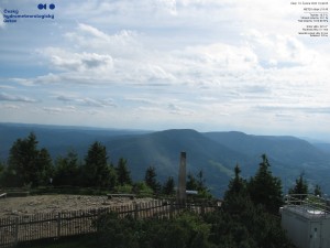 Kahlberg - Blick nach Südwesten, Smrk - 16.6.2026 v 16:47 Kahlberg - Blick nach Südwesten, Smrk - 16.6.2026 v 16:47