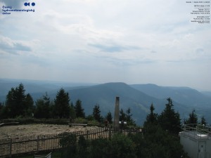 Lysá hora - Blick nach Südwesten, Smrk - 1.8.2026 v 14:45 Lysá hora - Blick nach Südwesten, Smrk - 1.8.2026 v 14:45
