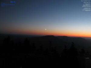 Lysá hora - Blick nach Südwesten, Smrk - 15.9.2026 v 19:45 Lysá hora - Blick nach Südwesten, Smrk - 15.9.2026 v 19:45