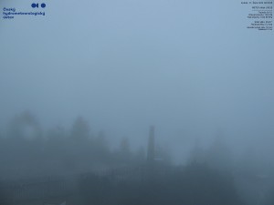 Lysá hora - Blick nach Südwesten, Smrk - 31.10.2026 v 07:00 Lysá hora - Blick nach Südwesten, Smrk - 31.10.2026 v 07:00