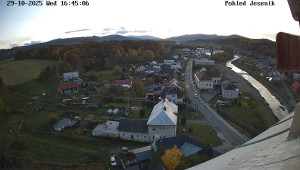 Obec Mikulovice - Pohled na Jeseniky - 29.10.2025 v 16:45 Obec Mikulovice - Pohled na Jeseniky - 29.10.2025 v 16:45