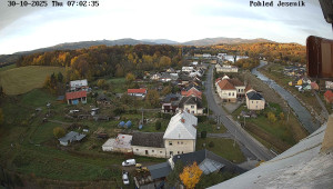 Obec Mikulovice - Pohled na Jeseniky - 30.10.2025 v 07:02 Obec Mikulovice - Pohled na Jeseniky - 30.10.2025 v 07:02