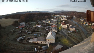 Obec Mikulovice - Pohled na Jeseniky - 20.12.2025 v 07:15 Obec Mikulovice - Pohled na Jeseniky - 20.12.2025 v 07:15