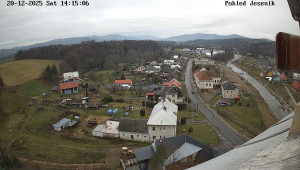 Obec Mikulovice - Pohled na Jeseniky - 20.12.2025 v 14:15 Obec Mikulovice - Pohled na Jeseniky - 20.12.2025 v 14:15