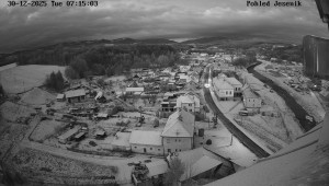 Obec Mikulovice - Pohled na Jeseniky - 30.12.2025 v 07:15 Obec Mikulovice - Pohled na Jeseniky - 30.12.2025 v 07:15