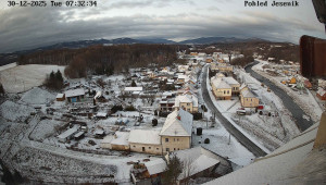 Obec Mikulovice - Pohled na Jeseniky - 30.12.2025 v 07:32 Obec Mikulovice - Pohled na Jeseniky - 30.12.2025 v 07:32