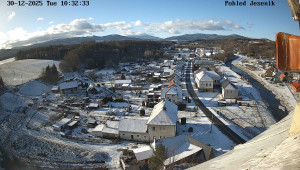 Obec Mikulovice - Pohled na Jeseniky - 30.12.2025 v 10:32 Obec Mikulovice - Pohled na Jeseniky - 30.12.2025 v 10:32