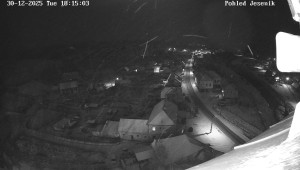 Obec Mikulovice - Pohled na Jeseniky - 30.12.2025 v 18:15 Obec Mikulovice - Pohled na Jeseniky - 30.12.2025 v 18:15