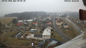 Obec Mikulovice - Pohled na Jeseniky - 28.1.2026 v 09:02 Obec Mikulovice - Pohled na Jeseniky - 28.1.2026 v 09:02