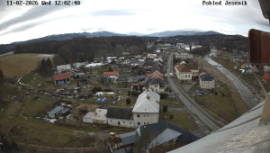 Obec Mikulovice - Pohled na Jeseniky - 11.2.2026 v 12:02 Obec Mikulovice - Pohled na Jeseniky - 11.2.2026 v 12:02
