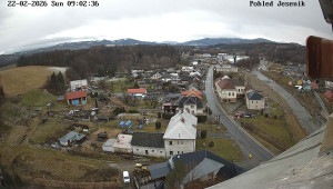 Obec Mikulovice - Pohled na Jeseniky - 22.2.2026 v 09:02 Obec Mikulovice - Pohled na Jeseniky - 22.2.2026 v 09:02