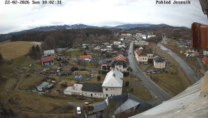 Obec Mikulovice - Pohled na Jeseniky - 22.2.2026 v 10:02 Obec Mikulovice - Pohled na Jeseniky - 22.2.2026 v 10:02