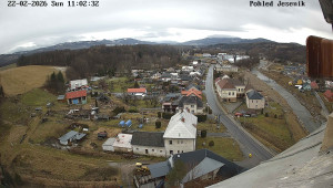 Obec Mikulovice - Pohled na Jeseniky - 22.2.2026 v 11:02 Obec Mikulovice - Pohled na Jeseniky - 22.2.2026 v 11:02