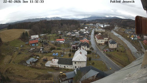 Obec Mikulovice - Pohled na Jeseniky - 22.2.2026 v 11:32 Obec Mikulovice - Pohled na Jeseniky - 22.2.2026 v 11:32