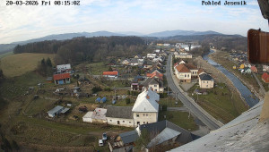 Obec Mikulovice - Pohled na Jeseniky - 20.3.2026 v 08:15 Obec Mikulovice - Pohled na Jeseniky - 20.3.2026 v 08:15