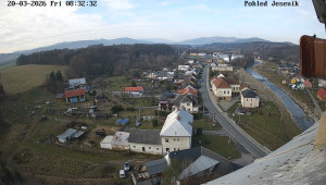Obec Mikulovice - Pohled na Jeseniky - 20.3.2026 v 08:32 Obec Mikulovice - Pohled na Jeseniky - 20.3.2026 v 08:32