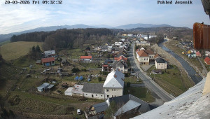 Obec Mikulovice - Pohled na Jeseniky - 20.3.2026 v 09:32 Obec Mikulovice - Pohled na Jeseniky - 20.3.2026 v 09:32