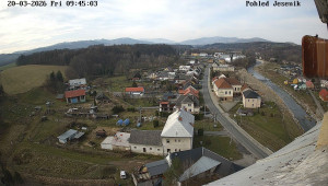 Obec Mikulovice - Pohled na Jeseniky - 20.3.2026 v 09:45 Obec Mikulovice - Pohled na Jeseniky - 20.3.2026 v 09:45