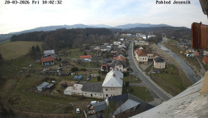 Obec Mikulovice - Pohled na Jeseniky - 20.3.2026 v 10:02 Obec Mikulovice - Pohled na Jeseniky - 20.3.2026 v 10:02
