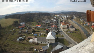 Obec Mikulovice - Pohled na Jeseniky - 20.3.2026 v 10:15 Obec Mikulovice - Pohled na Jeseniky - 20.3.2026 v 10:15