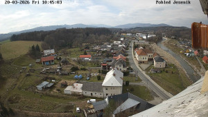 Obec Mikulovice - Pohled na Jeseniky - 20.3.2026 v 10:45 Obec Mikulovice - Pohled na Jeseniky - 20.3.2026 v 10:45