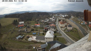 Obec Mikulovice - Pohled na Jeseniky - 20.3.2026 v 11:02 Obec Mikulovice - Pohled na Jeseniky - 20.3.2026 v 11:02