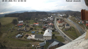 Obec Mikulovice - Pohled na Jeseniky - 20.3.2026 v 12:02 Obec Mikulovice - Pohled na Jeseniky - 20.3.2026 v 12:02